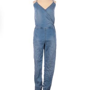 Chambray Elastic Waist Romper